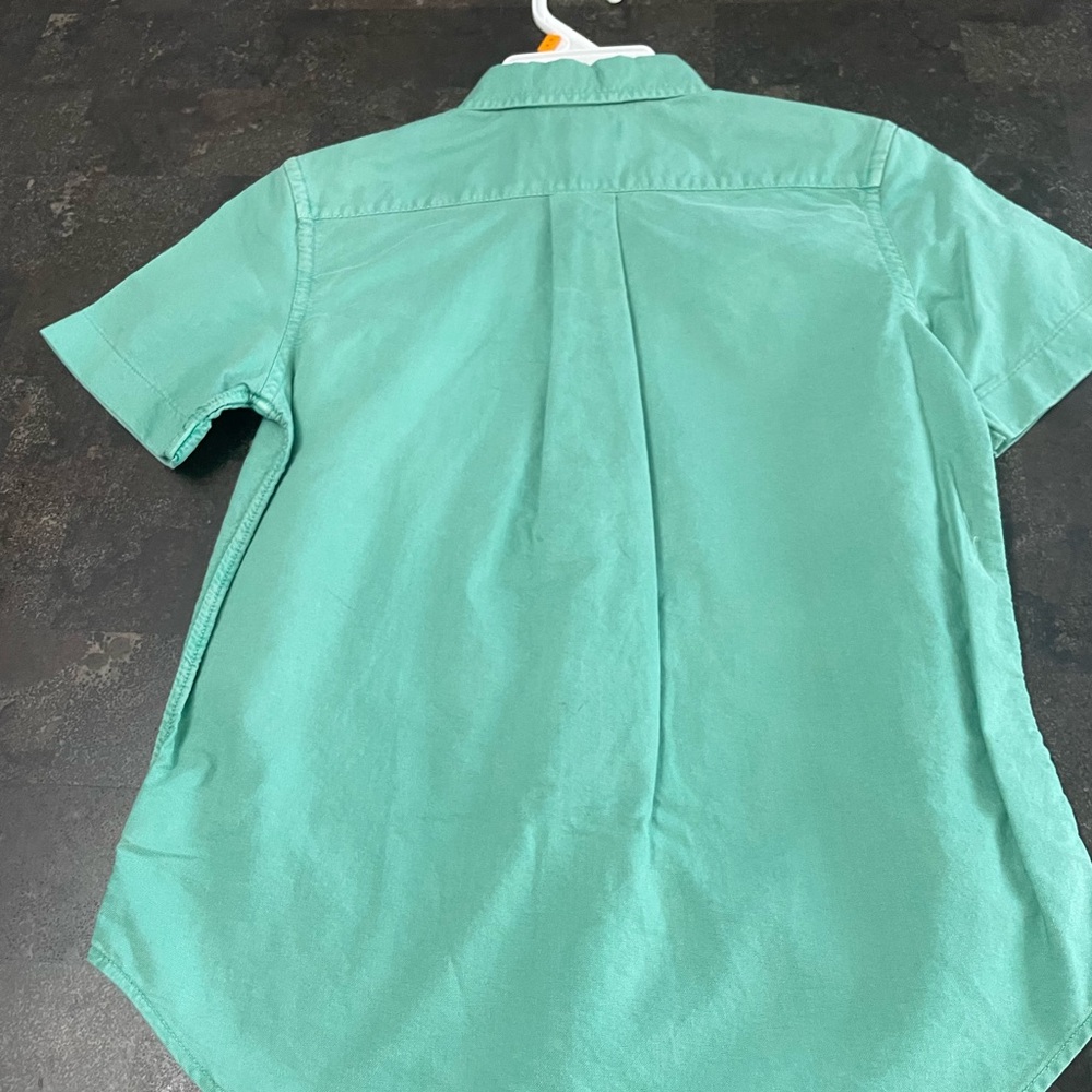 Boys Green Short Sleeve Shirt